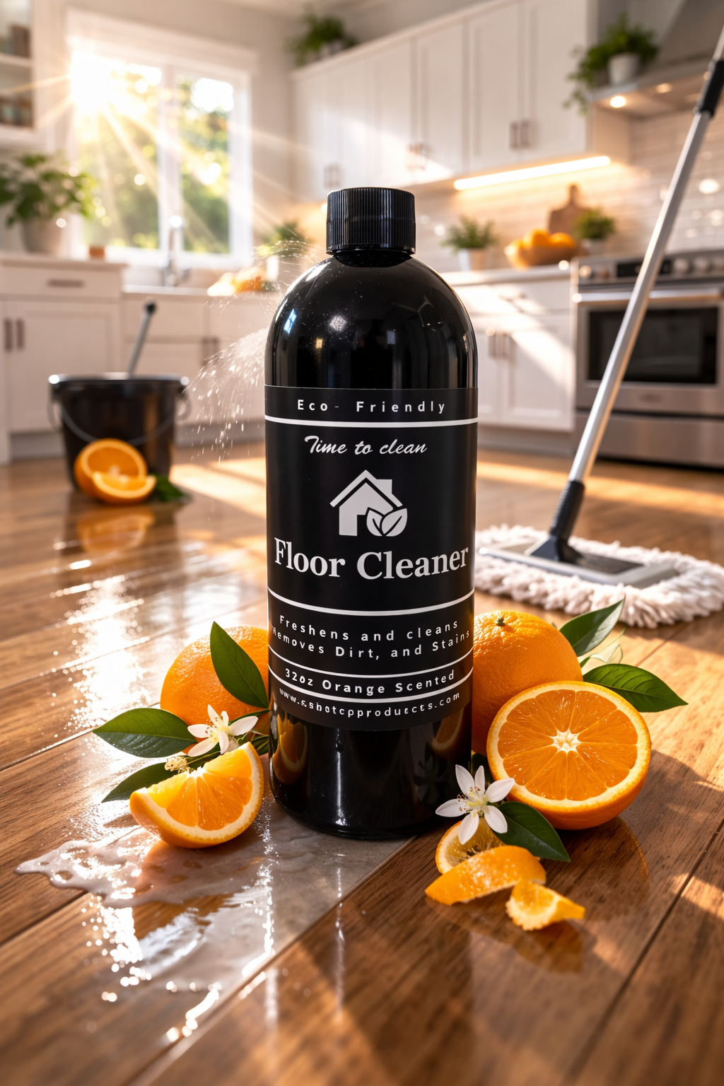 Orange scent floor cleaner